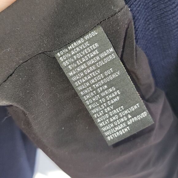 Greg Norman Mens 1/4 Zip Navy Golf Heavy Pullover Lined Wool Blend Sweater L - Picture 7 of 10